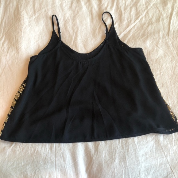 Nordstrom, Black & Gold Sequin Top - Picture 2 of 3